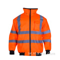 Hög synlighet Orange Fleece Mens Safety Reflective Jackets